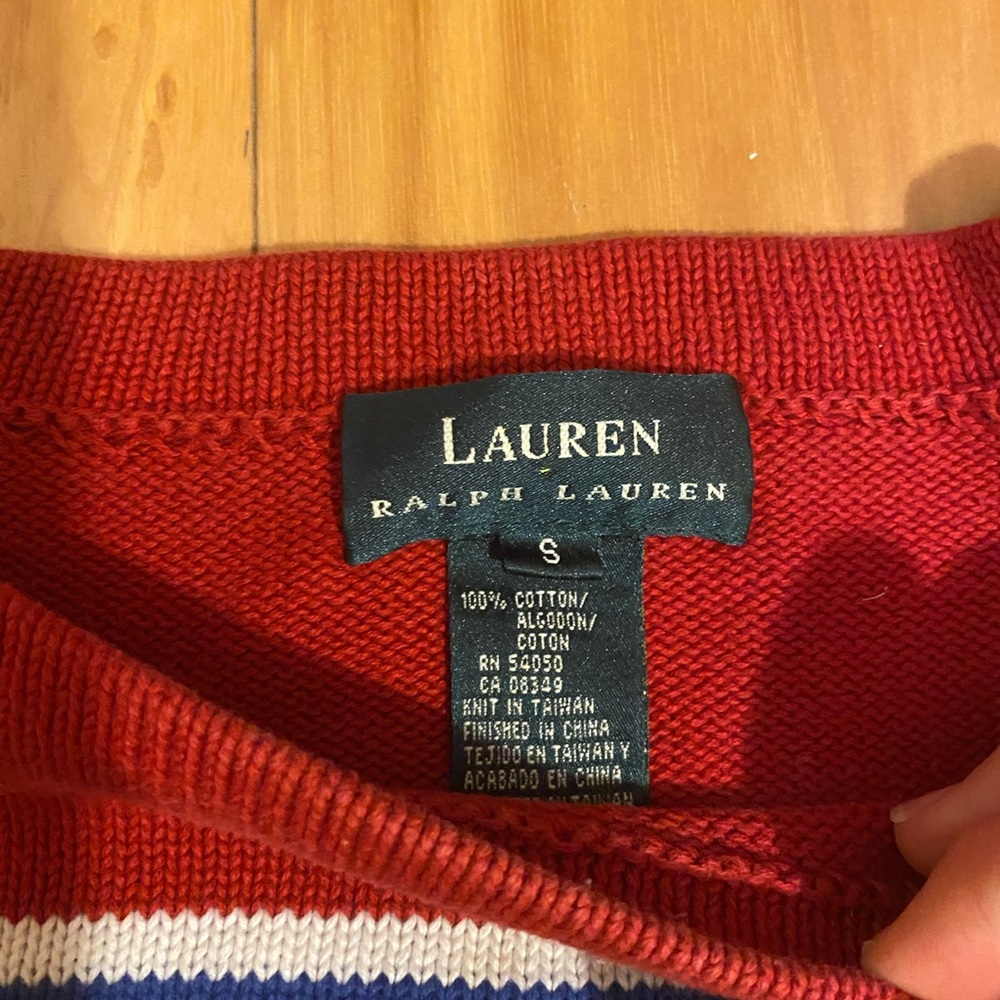 Vintage Ralph Lauren 100% cotton striped sweater